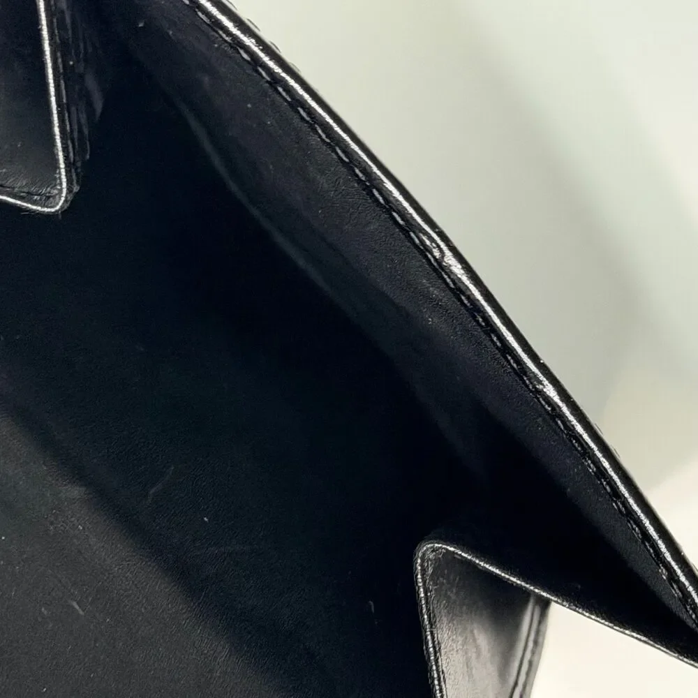 Vintage Coach Leather Billfold Wallet Italy Black 90s Credit Cards Coin Snap